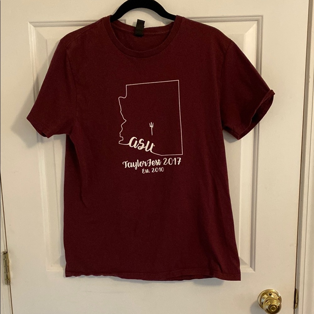 ASU Graphic maroon short sleeve t shirt